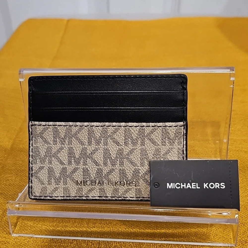 Michael Kors Cooper Tall Card Case Hemp/Brown NWT